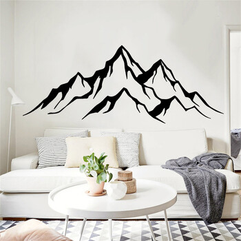 The Mountains Decal. Ρουστίκ διακόσμηση σπιτιού. Αυτοκόλλητο βινυλίου περιπέτειας ταξιδιού. Διακόσμηση κρεβατοκάμαρας νηπιαγωγείου Mountain Range