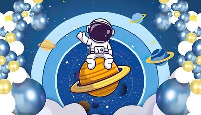 Tapet personalizat univers de desene animate cer înstelat nori astronaut pentru decorarea camerei copilului fundal TV autocolante 3D hârtie de perete