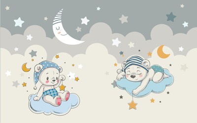 Tapet personalizat univers de desene animate cer înstelat nori astronaut pentru decorarea camerei copilului fundal TV autocolante 3D hârtie de perete