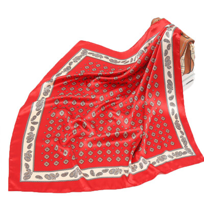 90*90 cm madingi šilko kaklaskarės moteriškos foulard aikštės būstinė Moteriška skara apvyniojama duslintuvas pareo Bandanna moteriška šifono hidžabo mergina