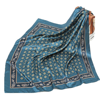 90*90 cm madingi šilko kaklaskarės moteriškos foulard aikštės būstinė Moteriška skara apvyniojama duslintuvas pareo Bandanna moteriška šifono hidžabo mergina