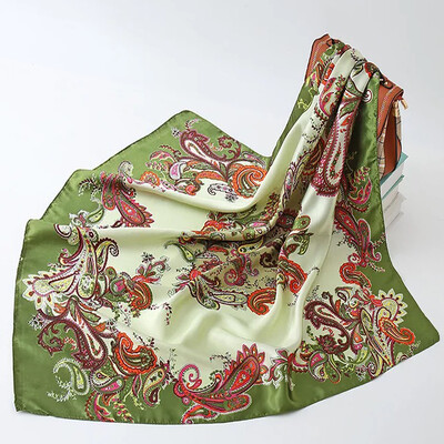 90*90 cm madingi šilko kaklaskarės moteriškos foulard aikštės būstinė Moteriška skara apvyniojama duslintuvas pareo Bandanna moteriška šifono hidžabo mergina