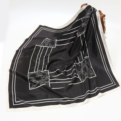 90*90 cm madingi šilko kaklaskarės moteriškos foulard aikštės būstinė Moteriška skara apvyniojama duslintuvas pareo Bandanna moteriška šifono hidžabo mergina