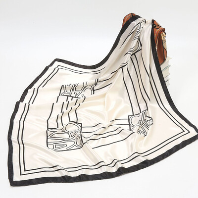 90*90 cm madingi šilko kaklaskarės moteriškos foulard aikštės būstinė Moteriška skara apvyniojama duslintuvas pareo Bandanna moteriška šifono hidžabo mergina