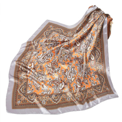 90*90 cm madingi šilko kaklaskarės moteriškos foulard aikštės būstinė Moteriška skara apvyniojama duslintuvas pareo Bandanna moteriška šifono hidžabo mergina