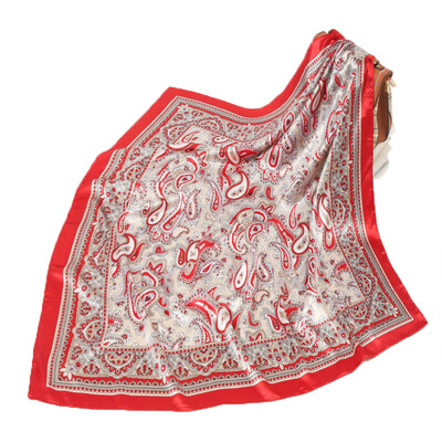 90*90 cm madingi šilko kaklaskarės moteriškos foulard aikštės būstinė Moteriška skara apvyniojama duslintuvas pareo Bandanna moteriška šifono hidžabo mergina