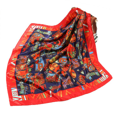 90*90 cm madingi šilko kaklaskarės moteriškos foulard aikštės būstinė Moteriška skara apvyniojama duslintuvas pareo Bandanna moteriška šifono hidžabo mergina