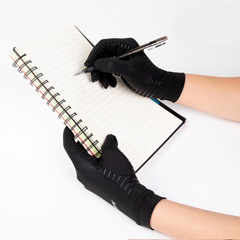 Mănuși de compresie de cupru pentru artrită Mănuși negre pentru mâini Suport pentru încheietura mâinii Mănuși antiderapante unisex pentru ameliorarea durerii la încheietura mâinii