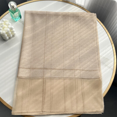 Új dizájn luxusmárka, női foulard kockás keret selyem tömör sál Elegáns kendő, hosszú csomagolású fényvédő