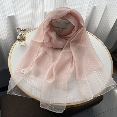 Új dizájn luxusmárka, női foulard kockás keret selyem tömör sál Elegáns kendő, hosszú csomagolású fényvédő