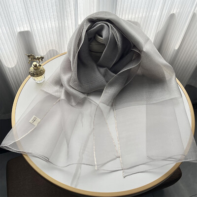 Új dizájn luxusmárka, női foulard kockás keret selyem tömör sál Elegáns kendő, hosszú csomagolású fényvédő