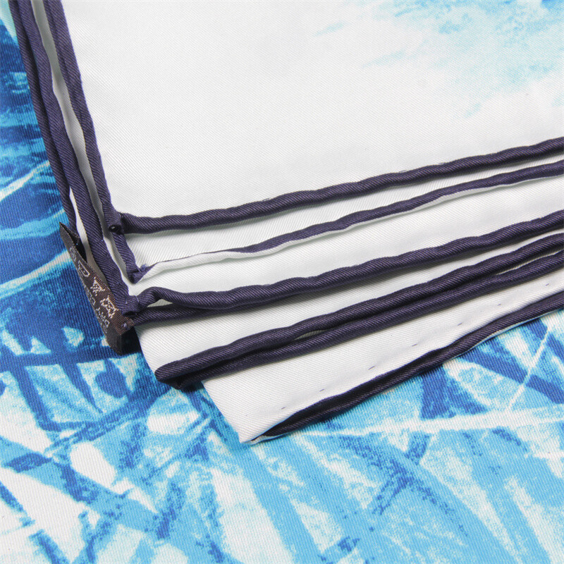 90 cm-es luxus dzsungel leopárd hidzsáb sál női kendő, kézzel készített fodros twill selyem négyzet alakú sál Luxus foulard fejkendők kendő