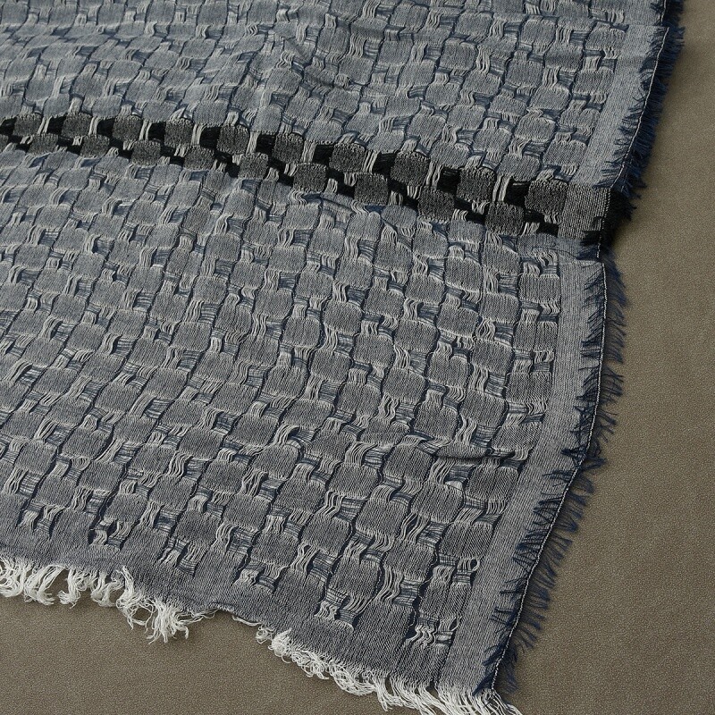 Vyriški rudens ir žiemos laisvalaikio siūlais dažyti skara, eksportuojama, nauja dvigubo sluoksnio elgetų languota kutų skara sandėlyje Didmeninė prekyba