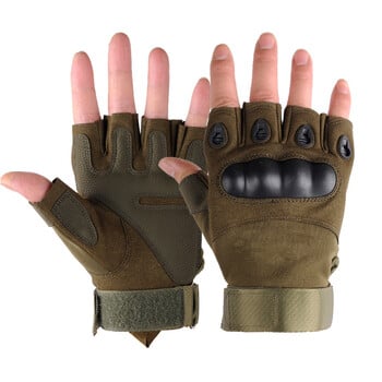 Tactical Hard Knuckle Half finger Gloves Ανδρικά Combat Hunting Shooting Paintball Duty - Fingerless