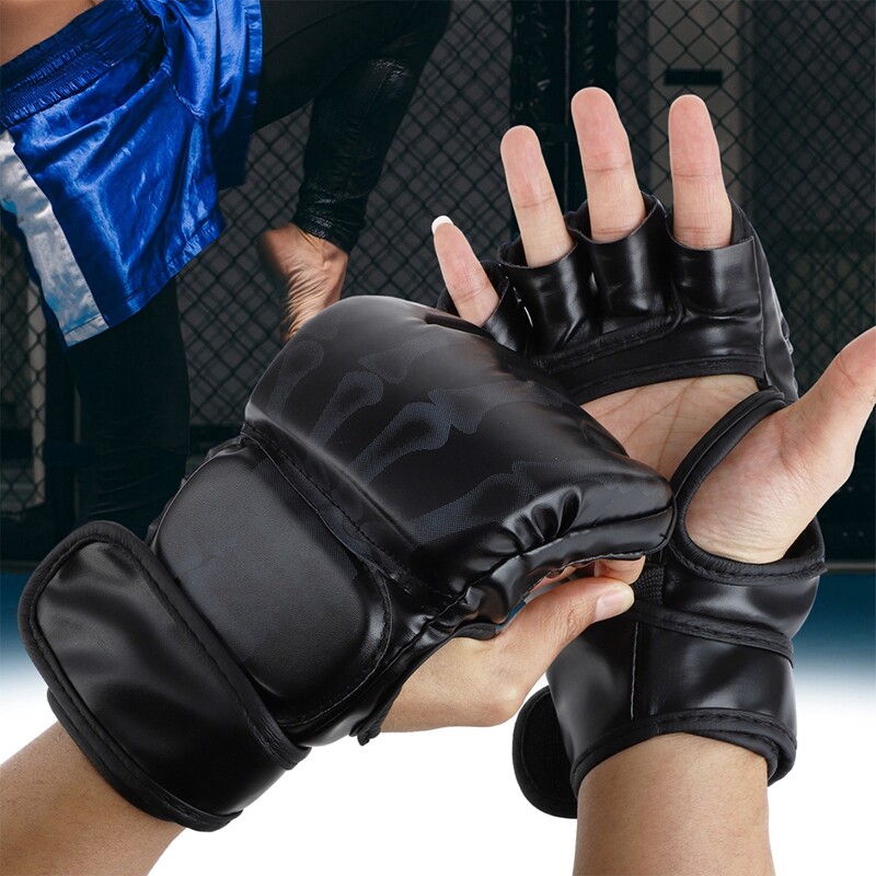 Half Fingers MMA Fighting Gloves Άνετα εύχρηστα Ανθεκτικά γάντια πυγμαχίας με δυνατότητα αναπνοής για άνδρες