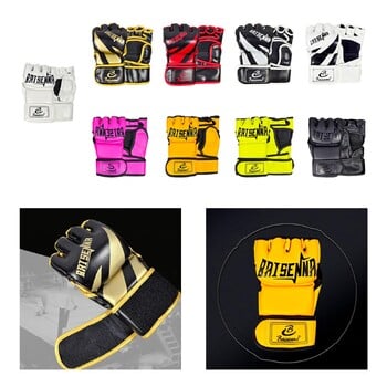 Mma Gloves Half Finger Sandbag Half Mitts Αναπνεύσιμα γάντια Kick Boxing Νέοι Ενήλικες Άνδρες Γυναίκες Grappling Fitness