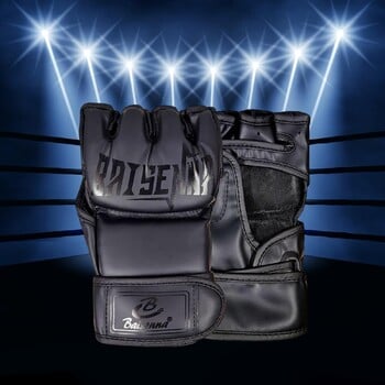 Mma Gloves Half Finger Sandbag Half Mitts Αναπνεύσιμα γάντια Kick Boxing Νέοι Ενήλικες Άνδρες Γυναίκες Grappling Fitness