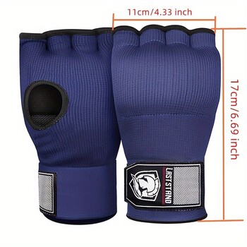 Mma Half Finger Gel Боксова ръкавица Sanda Muay Thai Training Hand Wrap Inner Glove With Long Wrist Strap Boxing Training Accessory