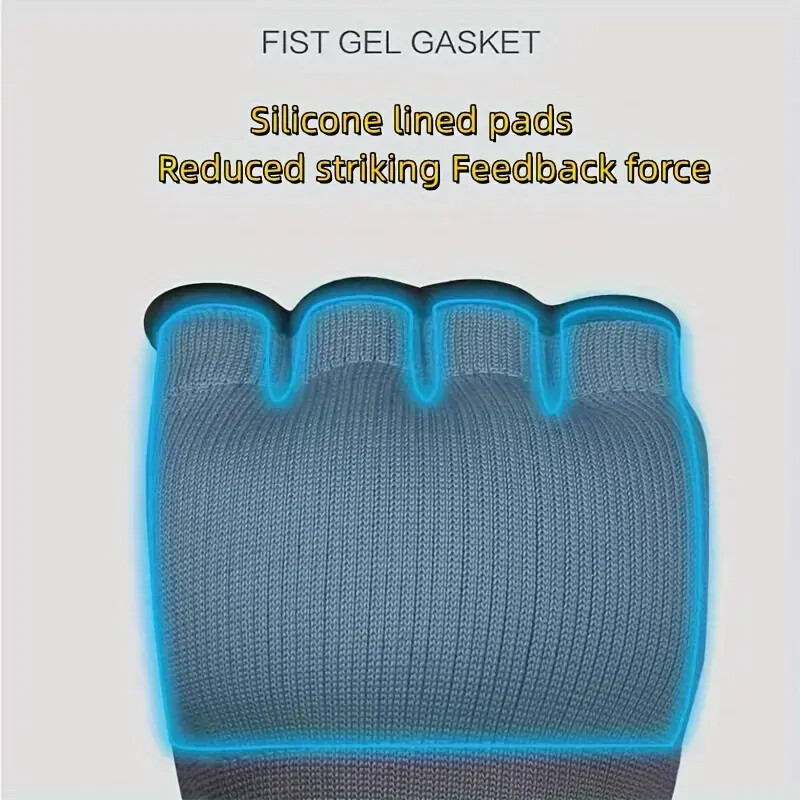 Mma félujjas gél bokszkesztyű Sanda Muay Thai edzőkéztekerhető belső kesztyű hosszú csuklópánttal boksz edzési kiegészítő