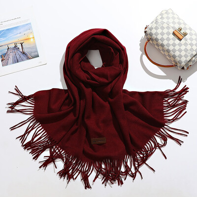 VISROVER novih 20 boja, ženski zimski šal, modni ženski šalovi od kašmira, zimski omoti jednobojni zimski hidžab, poklon