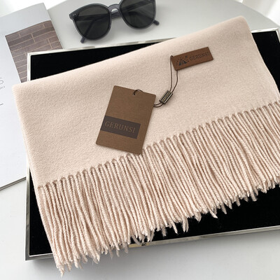 VISROVER novih 20 boja, ženski zimski šal, modni ženski šalovi od kašmira, zimski omoti jednobojni zimski hidžab, poklon