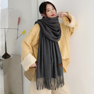 VISROVER novih 20 boja, ženski zimski šal, modni ženski šalovi od kašmira, zimski omoti jednobojni zimski hidžab, poklon