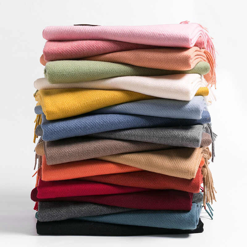 VISROVER novih 20 boja, ženski zimski šal, modni ženski šalovi od kašmira, zimski omoti jednobojni zimski hidžab, poklon