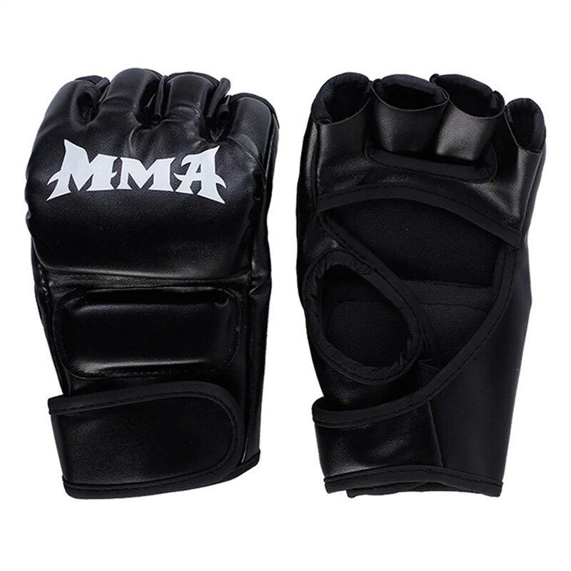 PU Half Finger Boxing Gloves PU Δερμάτινα MMA Fighting Kick Boxing Gloves Karate Muay Thai Training Workout Gloves Training tools