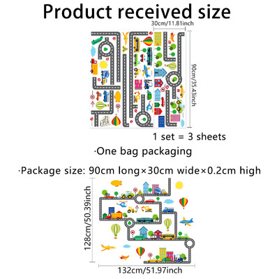 Rajzfilm Road Autó Repülő Hőlégballon Falimatricák Fiúk Gyerek Baba Hálószoba Falmatrica Óvodai háttérképek Otthoni matricák