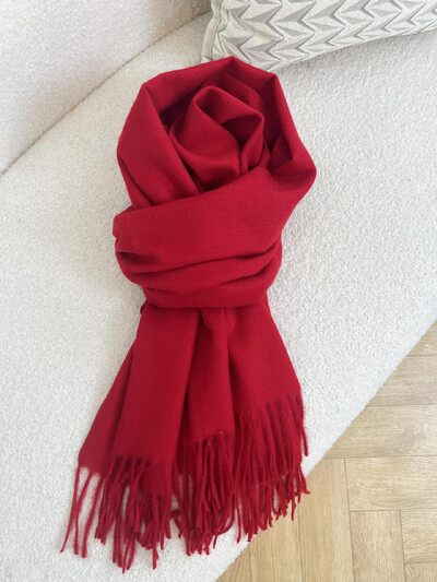 Anglija Ziemas Sieviešu Kašmira Jaunavas Vilnas Pušķis Šalle 190x30cm Vienkrāsains Melns Balts Silts Meiteņu Skolas Lielas Šalles