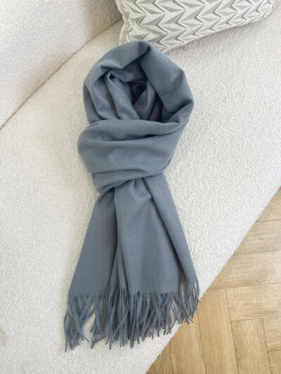 Anglija Ziemas Sieviešu Kašmira Jaunavas Vilnas Pušķis Šalle 190x30cm Vienkrāsains Melns Balts Silts Meiteņu Skolas Lielas Šalles