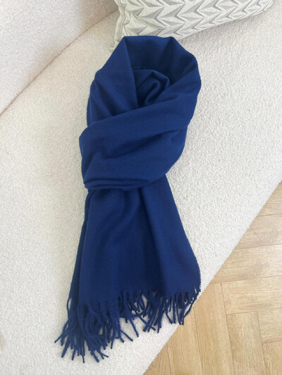 Anglija Ziemas Sieviešu Kašmira Jaunavas Vilnas Pušķis Šalle 190x30cm Vienkrāsains Melns Balts Silts Meiteņu Skolas Lielas Šalles