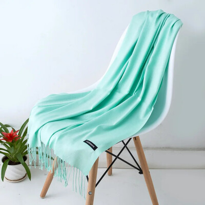 2024 Νέο λεπτό μονόχρωμο φούντα κασκόλ Κομψή απομίμηση κασμίρ Ζεστό σάλι Casual Outdoor Αντιανεμικό Ευέλικτο Φουλάρι λαιμού