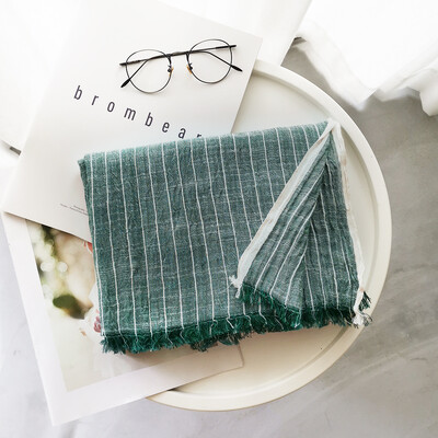 Pamut és vászon férfi sál divat csíkos férfi sálak hosszú kendők Bufandas ősz tél meleg pashmina férfi kiegészítők