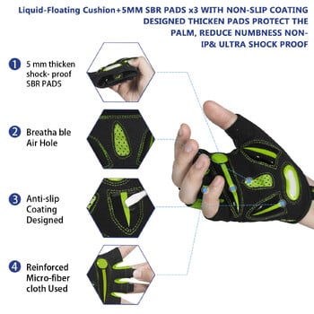 MOREOK Bike Gloves 5mm Liquid Gel Pad Bicycle Gloves Αντικραδασμικά Γάντια Mountain Bike Gloves DH Road Biking Cycling Gloves for Men Women