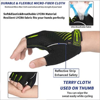 MOREOK Bike Gloves 5mm Liquid Gel Pad Bicycle Gloves Αντικραδασμικά Γάντια Mountain Bike Gloves DH Road Biking Cycling Gloves for Men Women