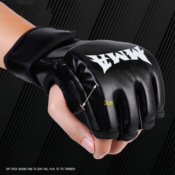 Боксови ръкавици Kick MMA за мъже, жени PU Karate Muay Thai Guantes De Boxeo Free Fight MMA Sanda Training Adults Kids Equipment