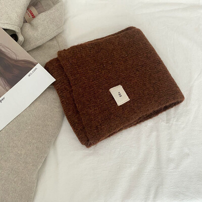 Női kasmír sálak Lady Winter Thicken Warmer Puha pashmina kendők Női tiszta színű kötött hosszú sál nőknek