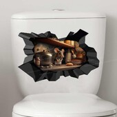 Mieli virtuvės pelės sienos lipdukai Vonios kambario tualeto dekoras Svetainės spintelė Namų dekoravimo lipdukai Lipni sieninė sienelė S14