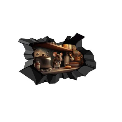 Mieli virtuvės pelės sienos lipdukai Vonios kambario tualeto dekoras Svetainės spintelė Namų dekoravimo lipdukai Lipni sieninė sienelė S14