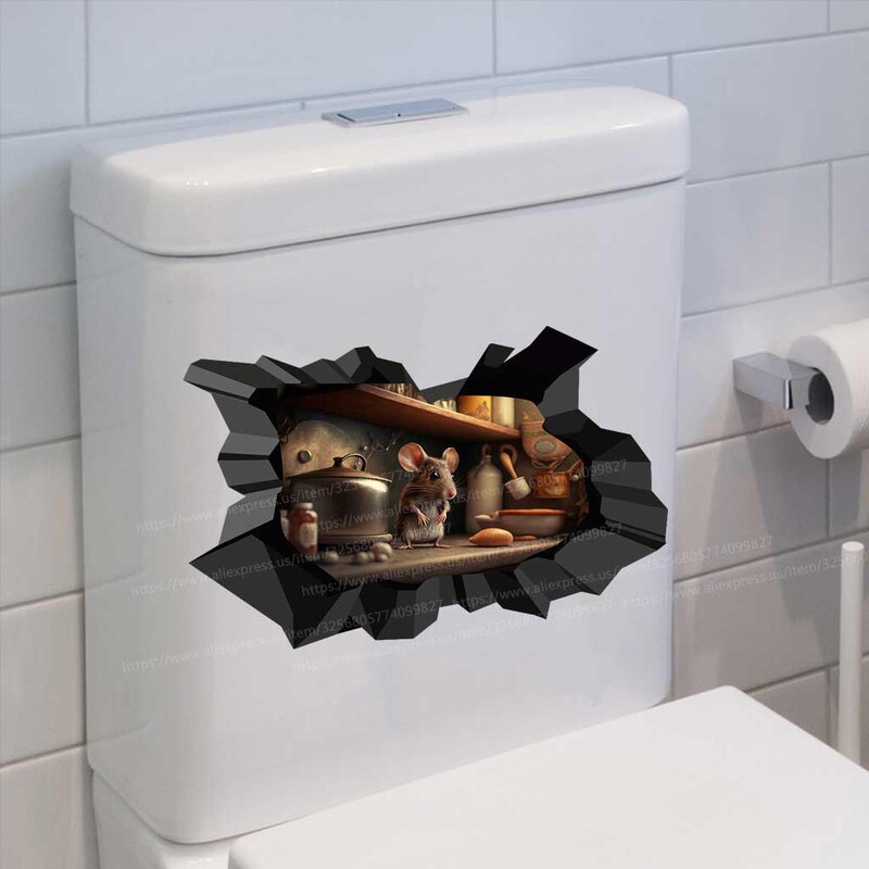 Mieli virtuvės pelės sienos lipdukai Vonios kambario tualeto dekoras Svetainės spintelė Namų dekoravimo lipdukai Lipni sieninė sienelė S14