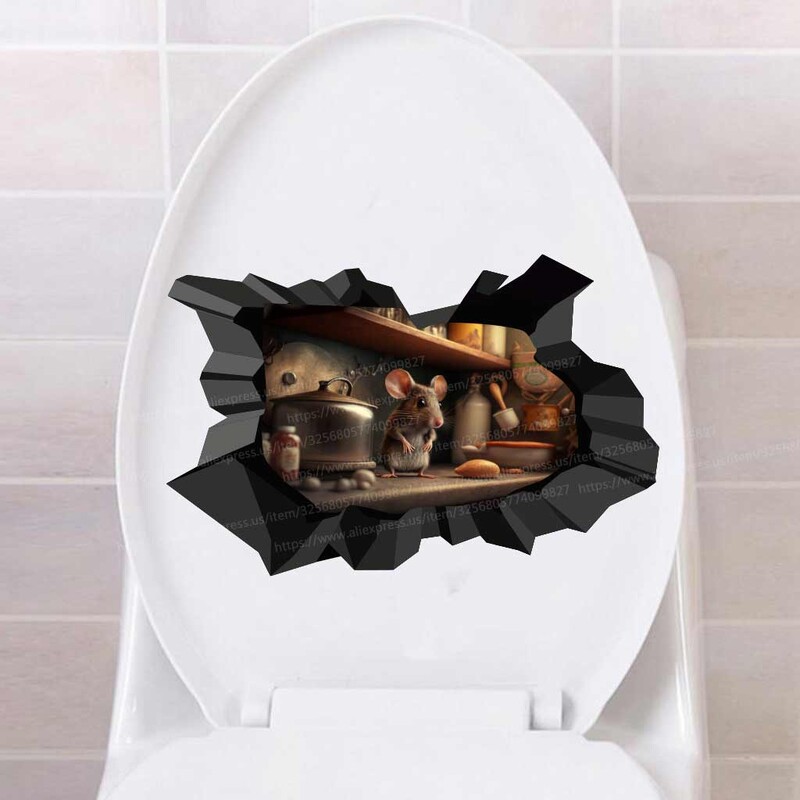 Mieli virtuvės pelės sienos lipdukai Vonios kambario tualeto dekoras Svetainės spintelė Namų dekoravimo lipdukai Lipni sieninė sienelė S14