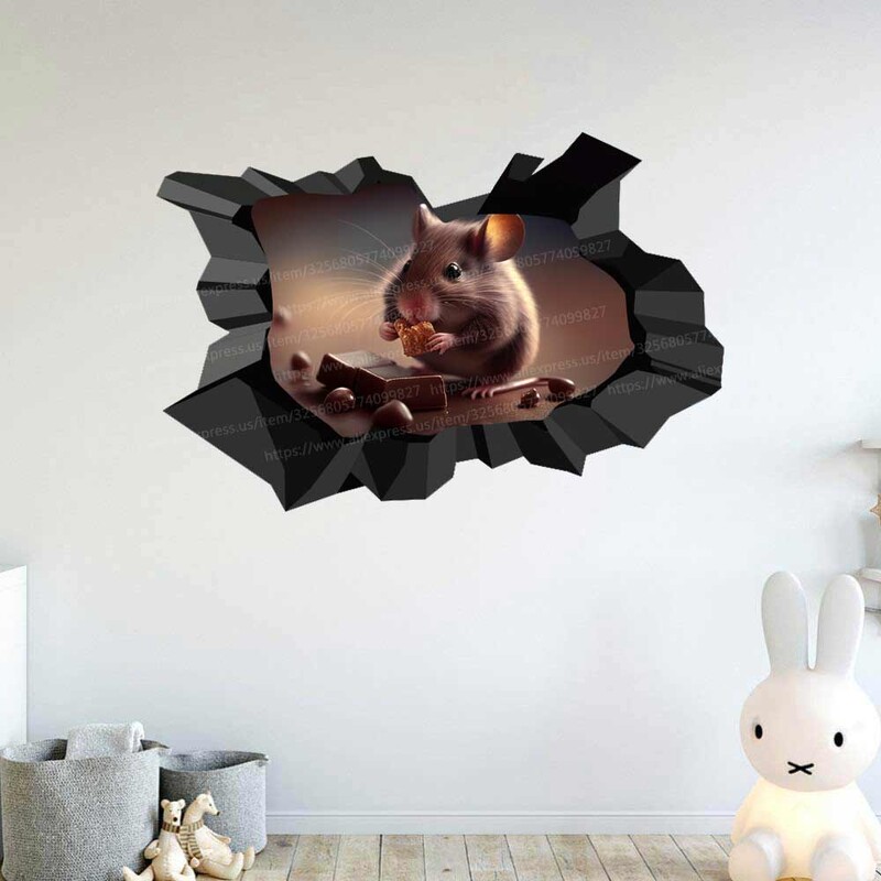 Mieli virtuvės pelės sienos lipdukai Vonios kambario tualeto dekoras Svetainės spintelė Namų dekoravimo lipdukai Lipni sieninė sienelė S14