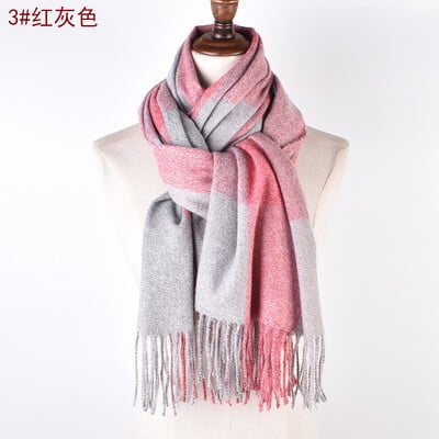 Őszi és téli divat Új stílus utánzat kasmír színben passzoló bojtos sál selyem sál fényvédő és meleg kendő