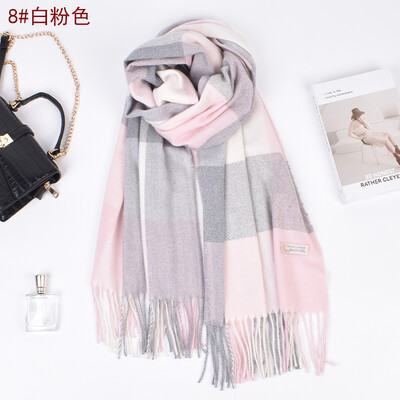 Őszi és téli divat Új stílus utánzat kasmír színben passzoló bojtos sál selyem sál fényvédő és meleg kendő