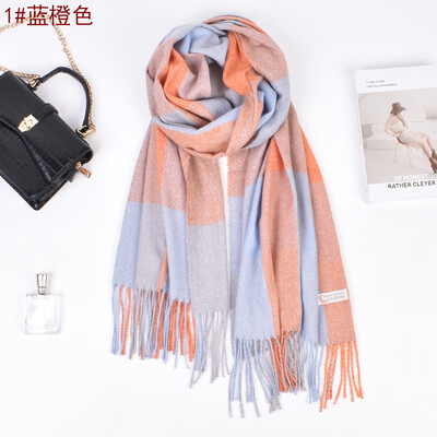 Őszi és téli divat Új stílus utánzat kasmír színben passzoló bojtos sál selyem sál fényvédő és meleg kendő