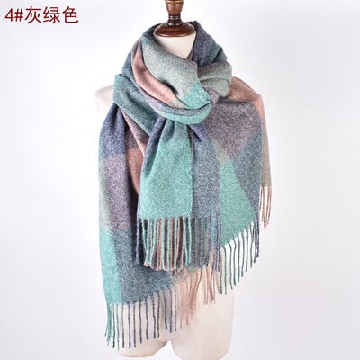 Őszi és téli divat Új stílus utánzat kasmír színben passzoló bojtos sál selyem sál fényvédő és meleg kendő