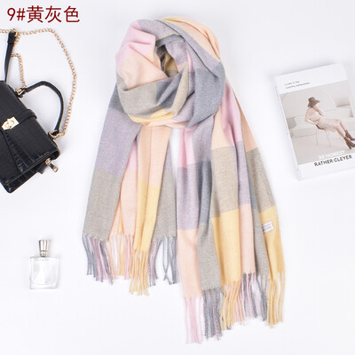 Őszi és téli divat Új stílus utánzat kasmír színben passzoló bojtos sál selyem sál fényvédő és meleg kendő