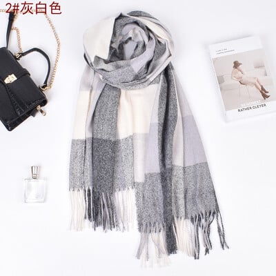 Őszi és téli divat Új stílus utánzat kasmír színben passzoló bojtos sál selyem sál fényvédő és meleg kendő