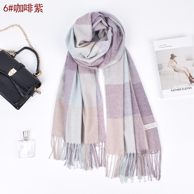 Őszi és téli divat Új stílus utánzat kasmír színben passzoló bojtos sál selyem sál fényvédő és meleg kendő